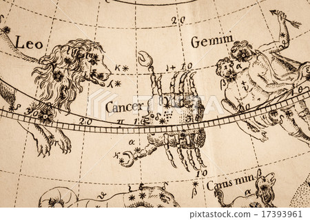 Antique astronomical map Antique astronomical map 17393961