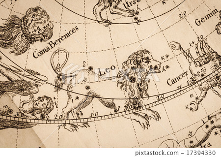 Antique astronomical map Antique astronomical map 17394330