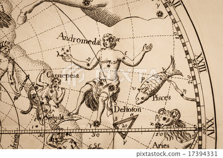 Antique astronomical map Antique astronomical map 17394331