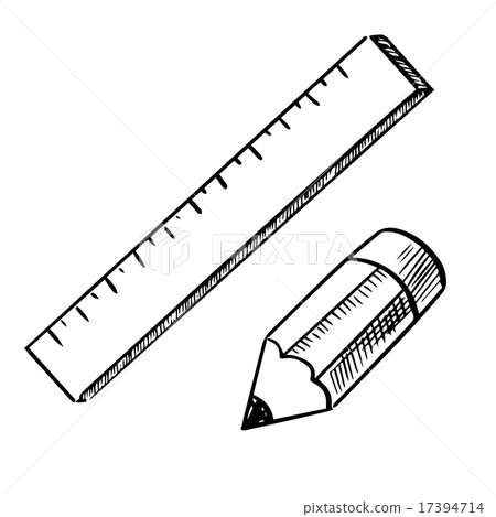 Pencil and ruler sketch icons - Stock Illustration [17394714] - PIXTA