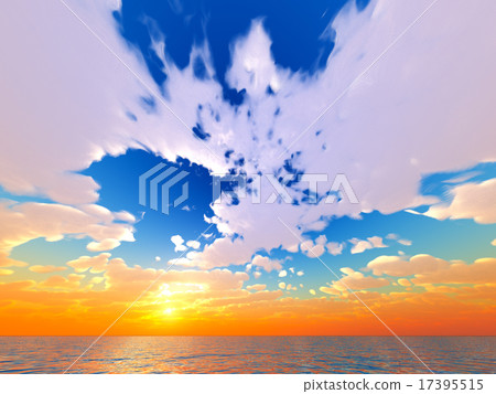 Wind and clouds with the sea Wind and clouds with the sea 17395515