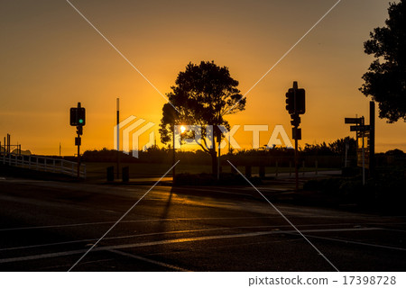 Traffic junction at Egmont St lead to coastal park 17398728