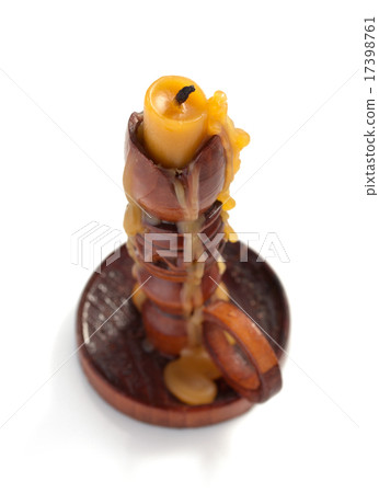 candlestick with candle isolated on white candlestick with candle isolated on white 17398761