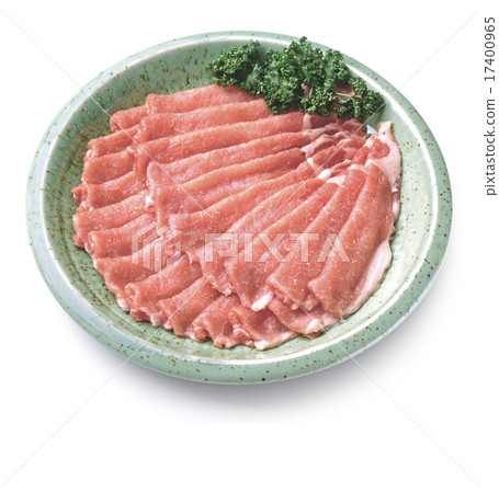 Pork (raw meat) slicing 17400965