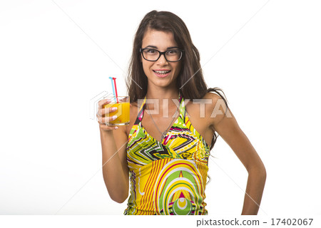 Nice girl is looking deep. 17402067