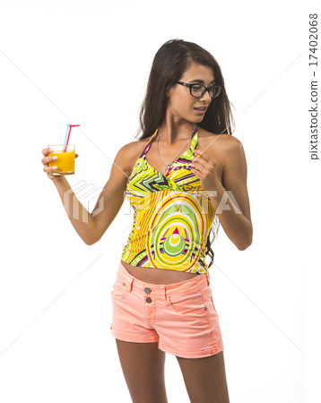 Nice girl is looking aside. 17402068