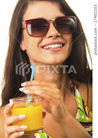 Nice lady in sun glasses closeup. Nice lady in sun glasses closeup. 17402103