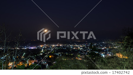 Night view of Uthai Thani city, Thailand 17402742