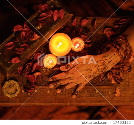 Traditional menhdi henna ornament 17403333