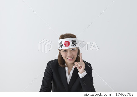 A young woman taking an exam A young woman taking an exam 17403792