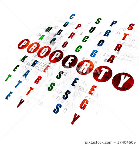 Business concept: word Property in solving Crossword Puzzle Business concept: word Property in solving Crossword Puzzle 17404609