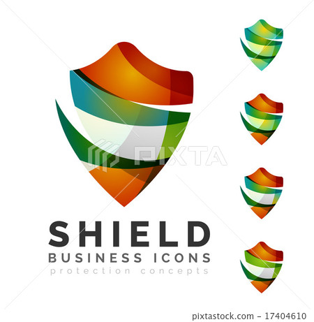 Set of protection shield logo concepts 17404610