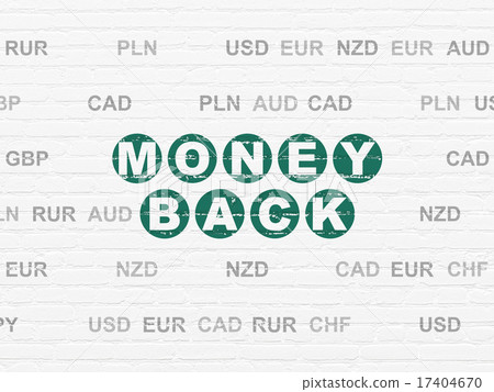 Business concept: Money Back on wall background 17404670