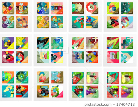 Set of square shaped banners or background layouts Set of square shaped banners or background layouts 17404718