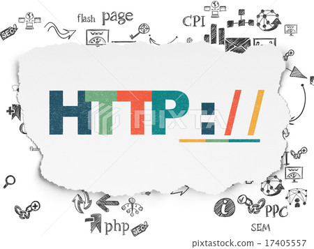 Web design concept: Http : / / on Torn Paper background Web design concept: Http : / / on Torn Paper background 17405557