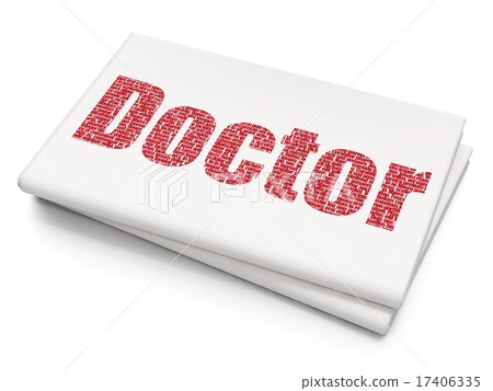 Health concept: Doctor on Blank Newspaper background 17406335