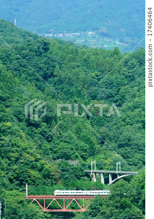 189 Series Holiday Mt. Fuji Crossing the Large Call Bed Bridge of the Central Main Line Shitazu 17406464
