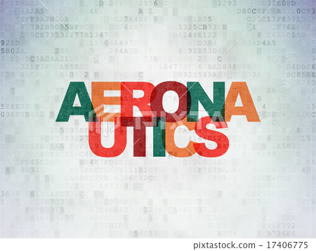 Science concept: Aeronautics on Digital Paper background Science concept: Aeronautics on Digital Paper background 17406775
