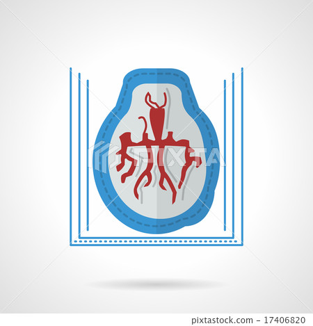 Ct image of brain flat color vector icon Ct image of brain flat color vector icon 17406820