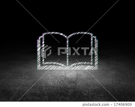 Education concept: Book in grunge dark room Education concept: Book in grunge dark room 17406909