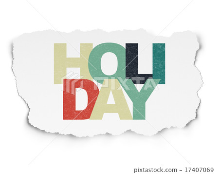 Tourism concept: Holiday on Torn Paper background 17407069
