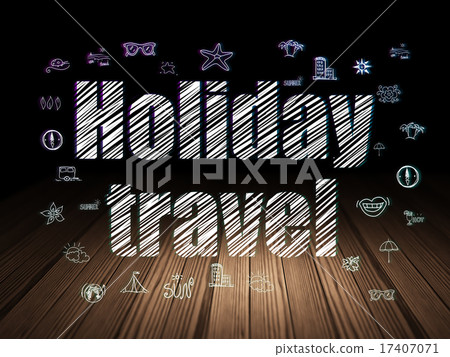 Tourism concept: Holiday Travel in grunge dark room Tourism concept: Holiday Travel in grunge dark room 17407071