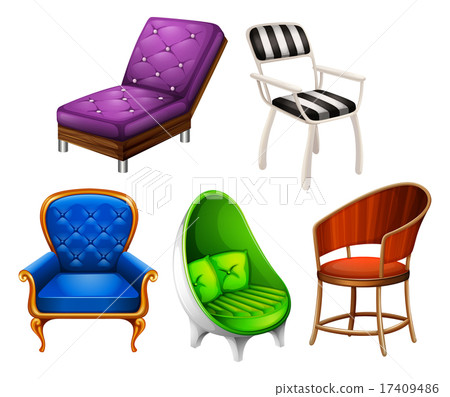 Chairs set on white Chairs set on white 17409486