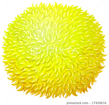 Yellow color fluffy ball 17409634