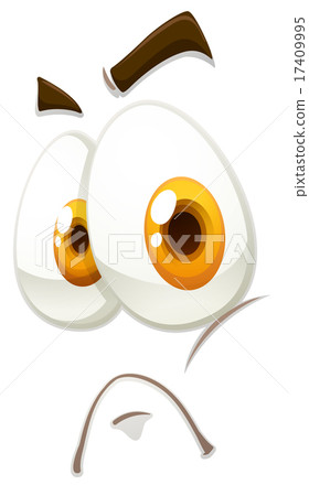 Facial expression on white 17409995