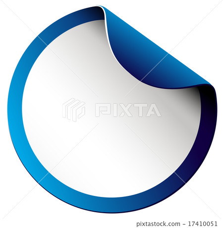 Blank round sticker on white - Stock Illustration [17410051] - PIXTA