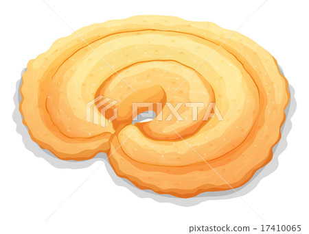 Round cookie on white 17410065