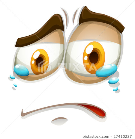 Sad face with tears Sad face with tears 17410227