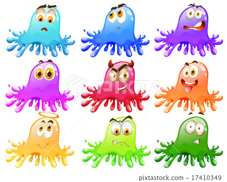 Bright color splash with different emotions 17410349