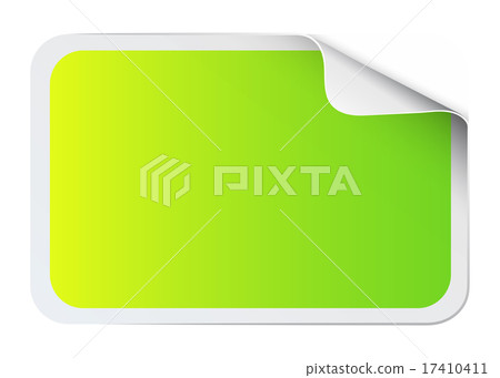 Green sticker on white - Stock Illustration [17410411] - PIXTA
