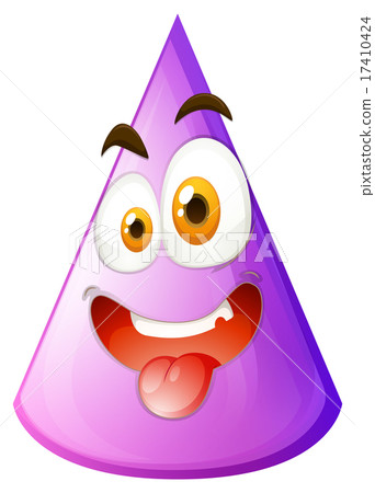 Purple cone with silly face Purple cone with silly face 17410424
