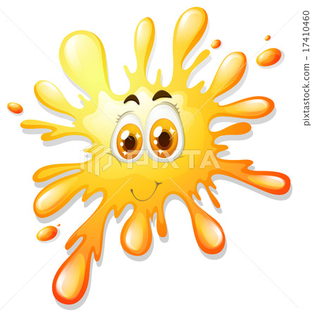 Happy face on yellow splash Happy face on yellow splash 17410460