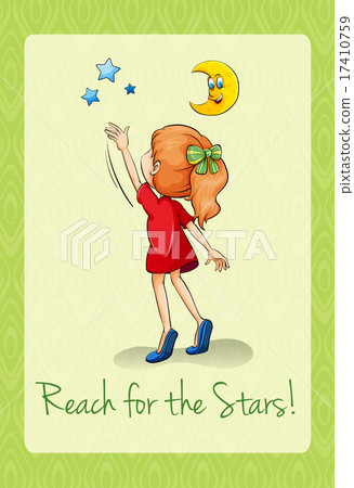 Saying reach for the stars - Stock Illustration [17410759] - PIXTA