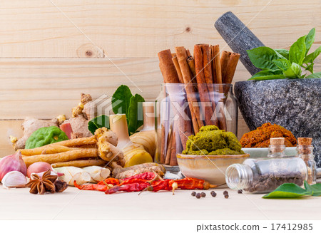 Assortment of Thai food Cooking ingredients Assortment of Thai food Cooking ingredients 17412985
