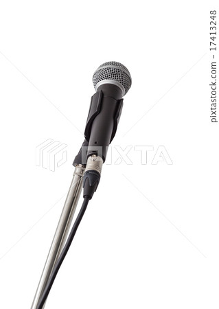 Microphone and stand isolated on white background 17413248