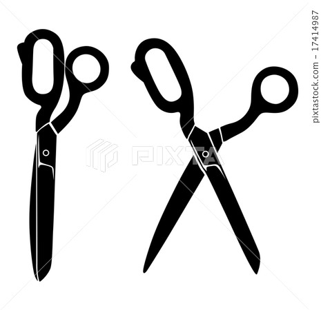Silhouette image of opening and closing scissors 17414987