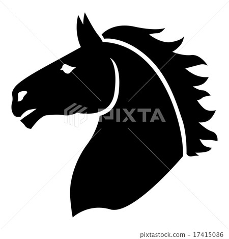 Horse head profile Horse head profile 17415086