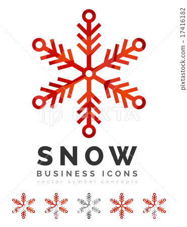 Set of abstract colorful snowflake logo icons,... - Stock Illustration ...