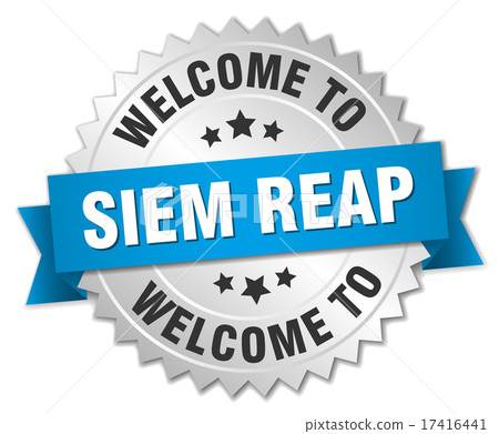 Siem Reap 3d silver badge with blue ribbon Siem Reap 3d silver badge with blue ribbon 17416441