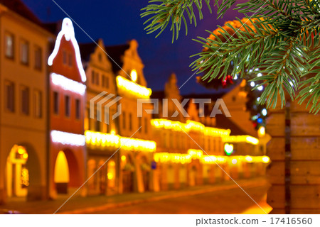 buildings with christmas decoration buildings with christmas decoration 17416560