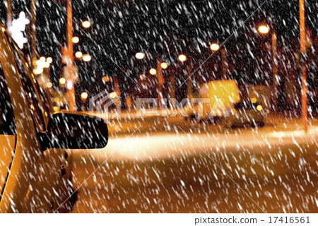 night street in the winter night street in the winter 17416561
