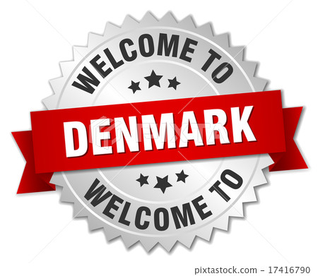 Denmark 3d silver badge with red ribbon Denmark 3d silver badge with red ribbon 17416790