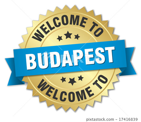 Budapest 3d gold badge with blue ribbon 17416839