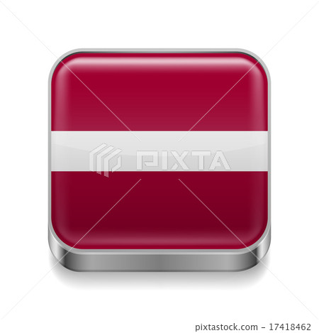Metal  icon of Latvia 17418462