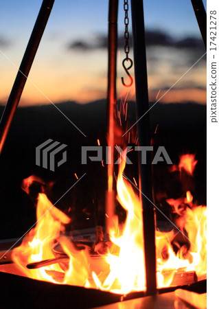 Sunset with fire 17421278