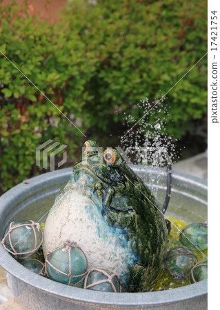 A frog object bathing in water Garden object A frog object bathing in water Garden object 17421754